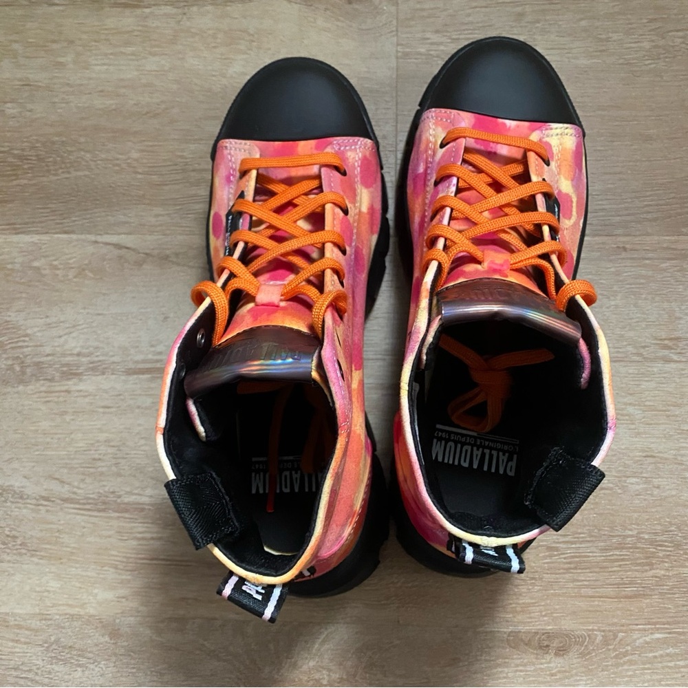 Palladium Revolt Hi TX Women’s 9 Black Sole Custom Tie Dye Festival Boots - Picture 4 of 10